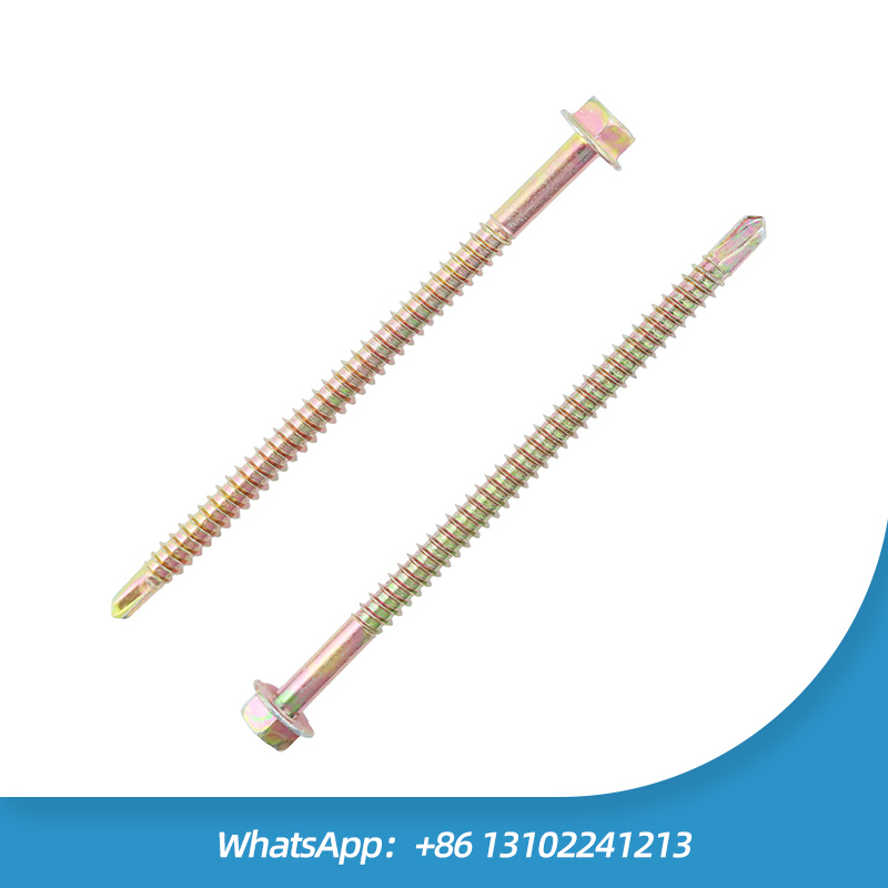 Yellow Zinc Self Drilling Hex Head Screws Without Washer